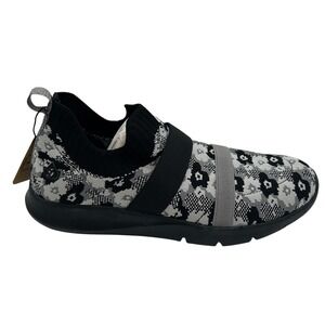 Spenco Karma Stretch Sneakers Women's 7.5 M Black Floral Orthotic Slip On